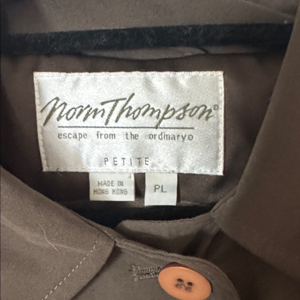 Norm Thompson Brown Jacket With Button Accents - image 2